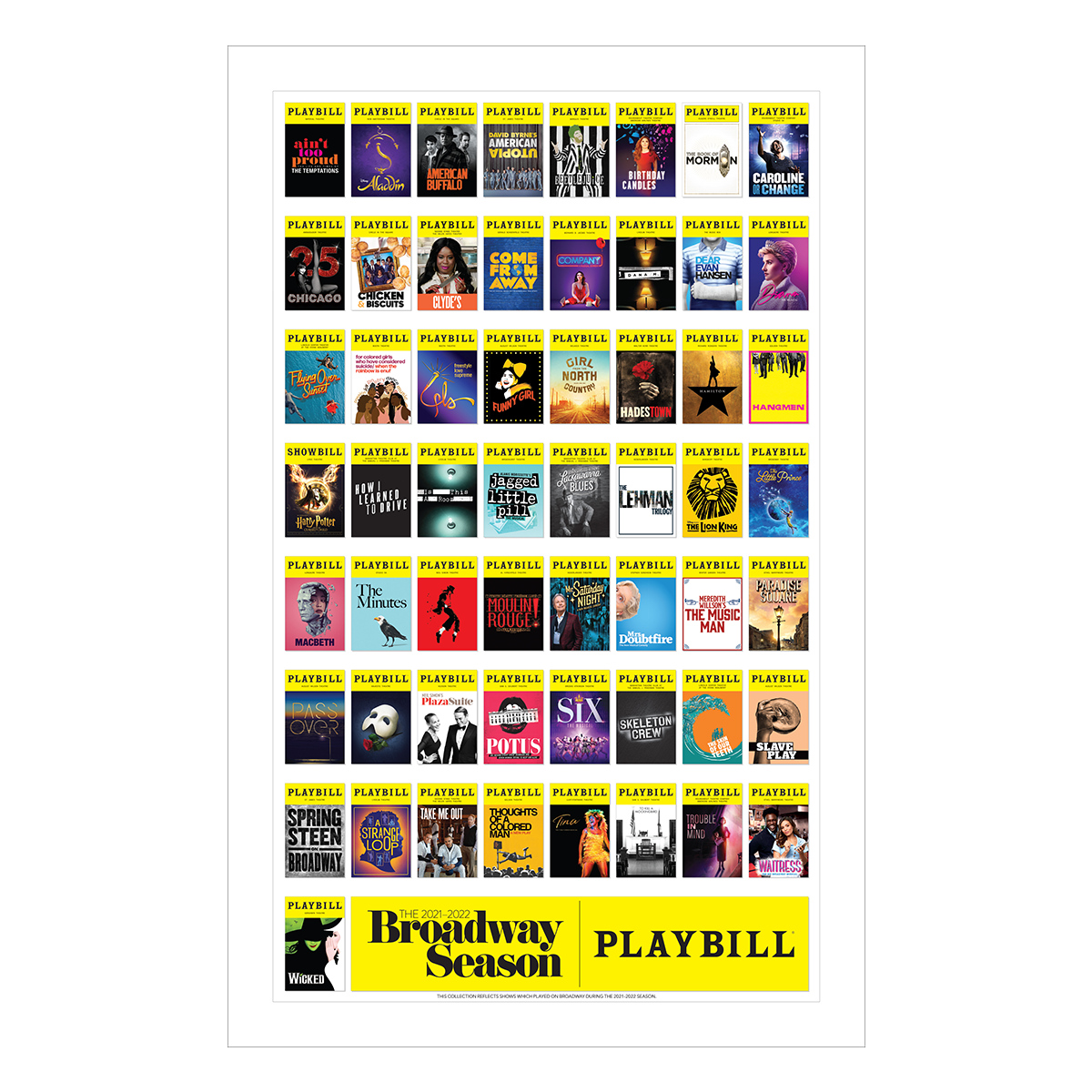 Broadway Season Playbill Poster 2021-2022