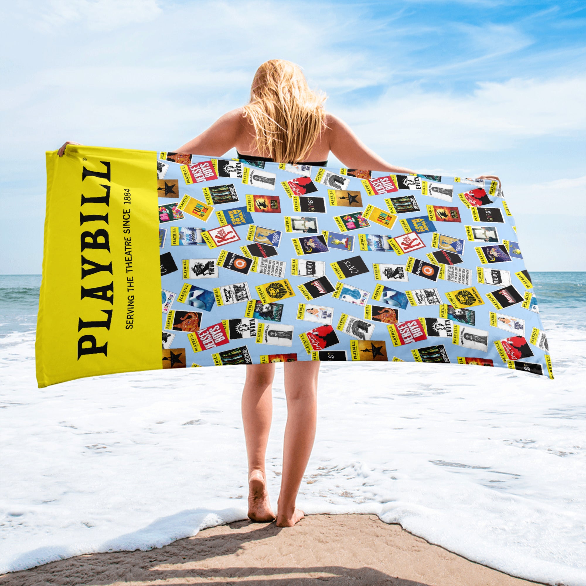 PLAYBILL Beach Towel - Light Blue