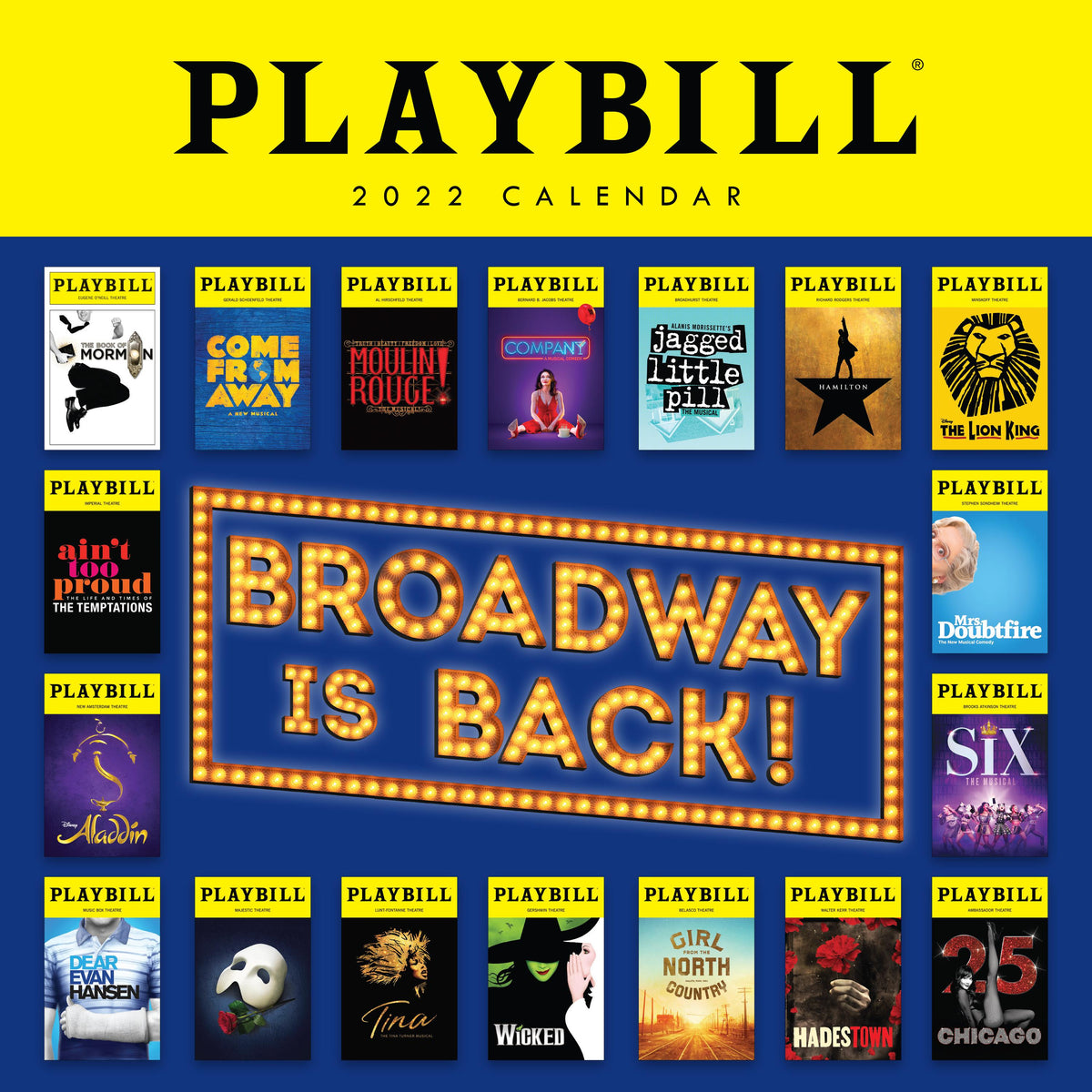 The 2022 Playbill Wall Calendar Broadway Is Back